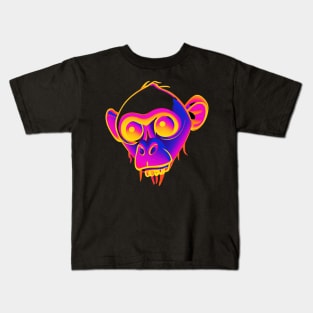 Halloween Monkey Graffity Pink Face Spooky Kids T-Shirt